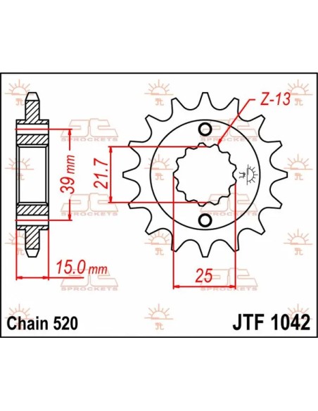 JT SPROCKETS Ritzel & Kettenräder - Detailansicht