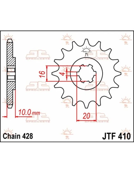 JT SPROCKETS Ritzel & Kettenräder - Detailansicht