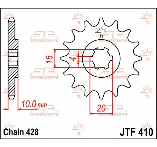 JT SPROCKETS Ritzel & Kettenräder - Detailansicht