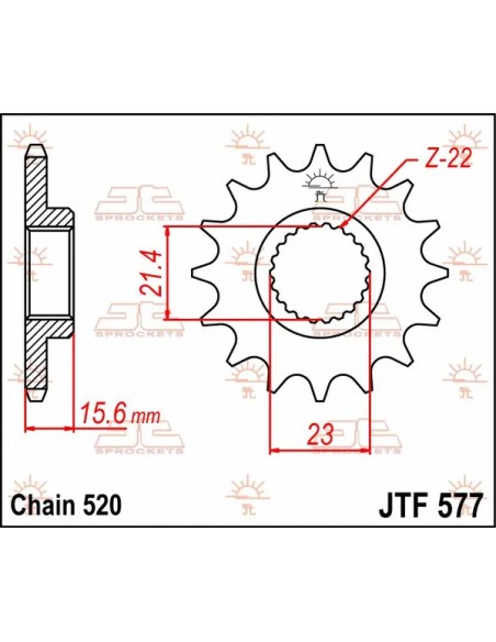 JT SPROCKETS Ritzel & Kettenräder - Detailansicht