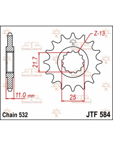 JT SPROCKETS Ritzel & Kettenräder - Detailansicht