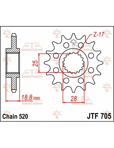 JT SPROCKETS Ritzel & Kettenräder - Detailansicht