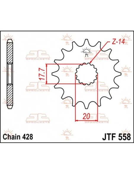 JT SPROCKETS Ritzel & Kettenräder - Detailansicht