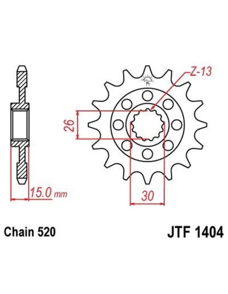 JT SPROCKETS Ritzel & Kettenräder - Detailansicht