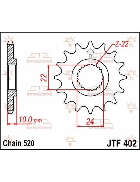 JT SPROCKETS Ritzel & Kettenräder - Detailansicht