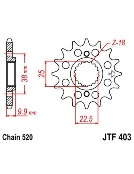 JT SPROCKETS Ritzel & Kettenräder - Detailansicht