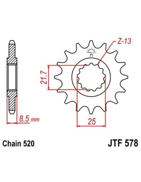 JT SPROCKETS Ritzel & Kettenräder - Detailansicht