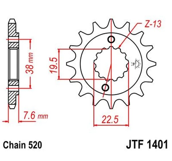 JT SPROCKETS Ritzel & Kettenräder - Detailansicht