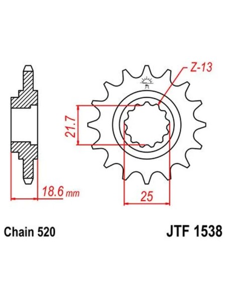 JT SPROCKETS Ritzel & Kettenräder - Detailansicht