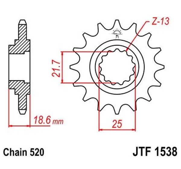 JT SPROCKETS Ritzel & Kettenräder - Detailansicht