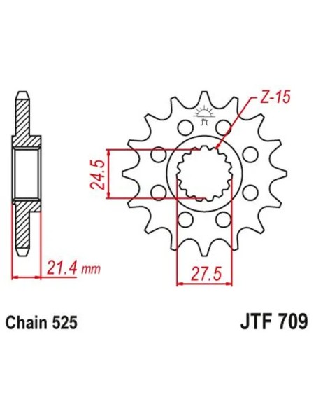 JT SPROCKETS Ritzel & Kettenräder - Detailansicht