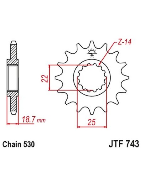JT SPROCKETS Ritzel & Kettenräder - Detailansicht