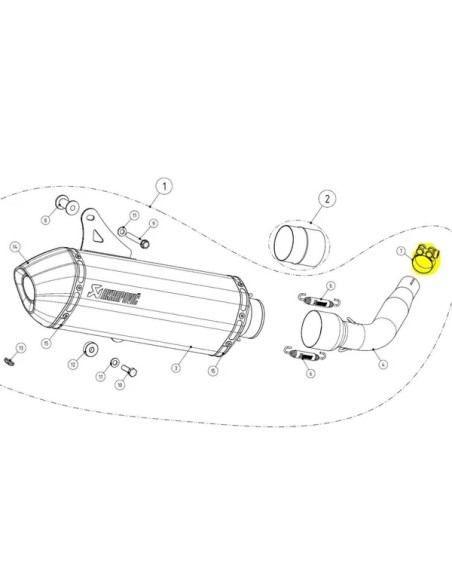 AKRAPOVIC Montagematerial & Zubehör - CLAMP MUFFLER X-CITY 250