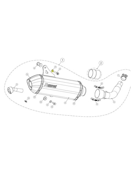 AKRAPOVIC Montagematerial & Zubehör für YAMAHA YZF-R6 600 ab 2006