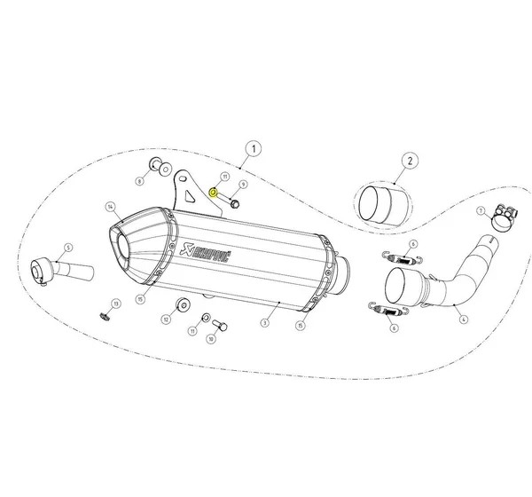AKRAPOVIC Montagematerial & Zubehör für YAMAHA YZF-R6 600 ab 2006
