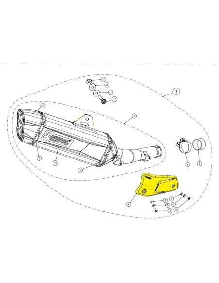 AKRAPOVIC Hitzeschilde für YAMAHA XTZ 690 2019-2022