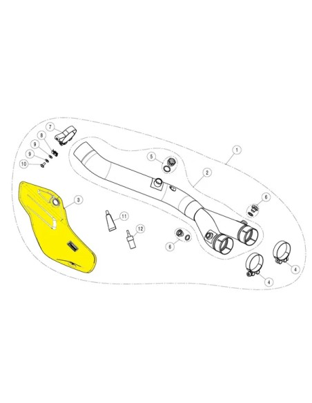 AKRAPOVIC Hitzeschilde für YAMAHA MT-10 ABS 2022-2024