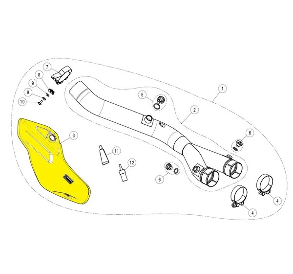 AKRAPOVIC Hitzeschilde für YAMAHA MT-10 ABS 2022-2024