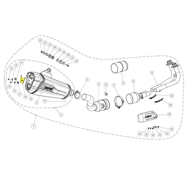AKRAPOVIC Montagematerial & Zubehör für YAMAHA XP 530 T-Max ABS 2017-2019