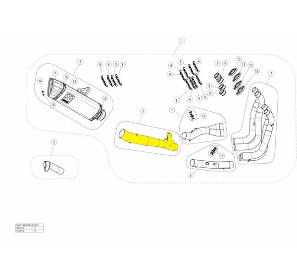 AKRAPOVIC Krümmer & Mittelrohre für SUZUKI GSX 1300 R ABS 2021-2024