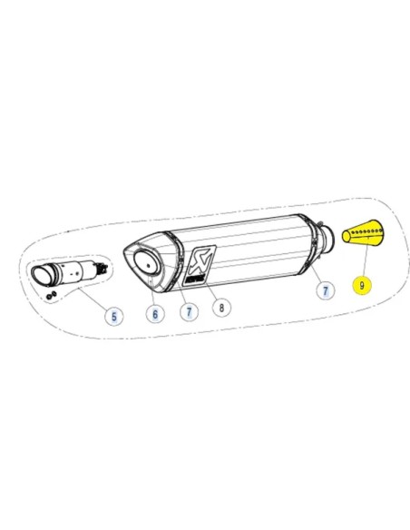 AKRAPOVIC Dämpfereinsätze & Einsätze für YAMAHA YZF-R1 1000 ABS 2015-2021
