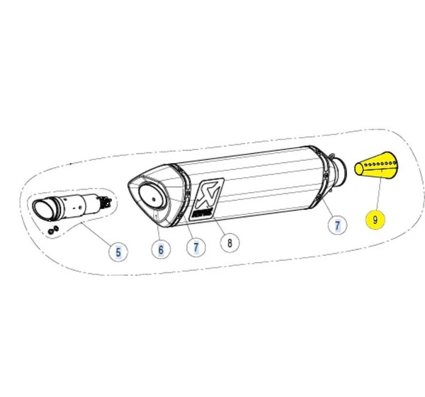 AKRAPOVIC Dämpfereinsätze & Einsätze für YAMAHA YZF-R1 1000 ABS 2015-2021