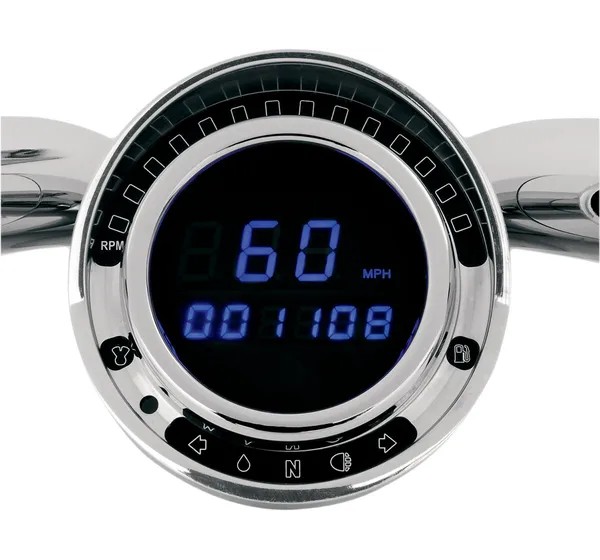 DAKOTA DIGITAL Tachometer & Drehzahlmesser - SPEEDO BIG DOG BLUE