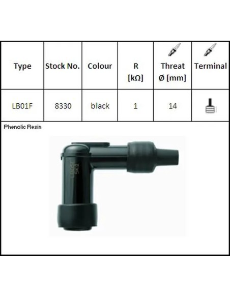 NGK SPARK PLUGS Zündkerzen - SPARK CAP NGK LB01F