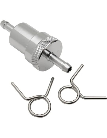 EMGO Benzinfilter - FUEL FILTER 1/4 CHROME