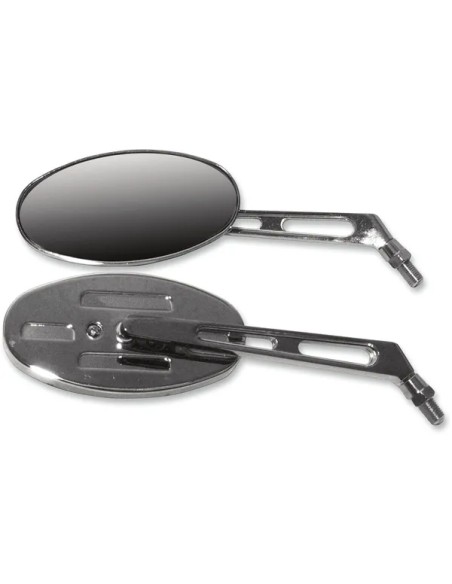 EMGO Spiegel - MIRROR OVAL BILLET S/STEM