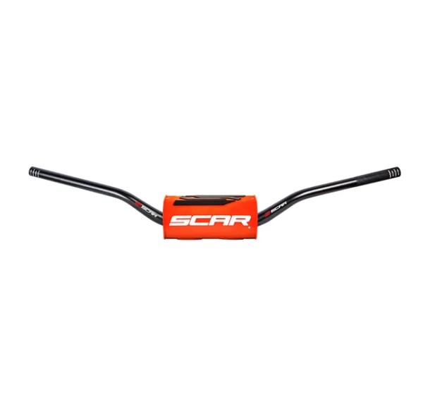 SCAR RACING Lenker - HANDLEBAR O2 LOW BK/OR PAD