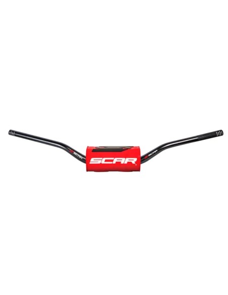 SCAR RACING Lenker - HANDLEBAR O2 LOW BK/RD PAD