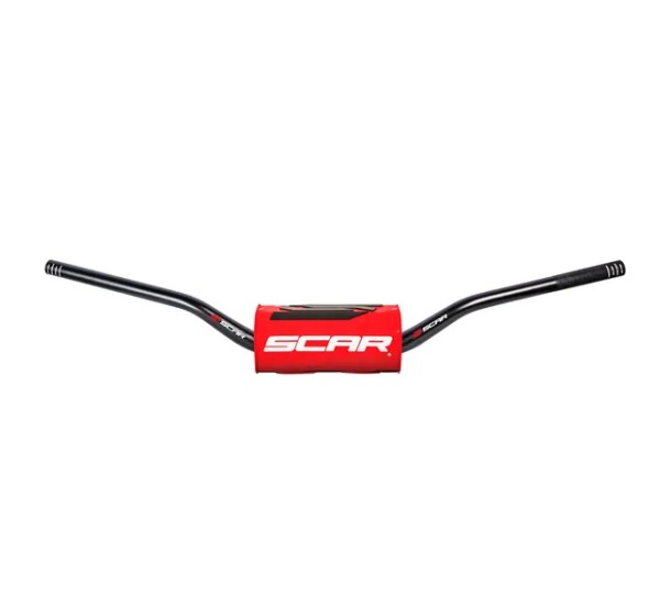 SCAR RACING Lenker - HANDLEBAR O2 LOW BK/RD PAD