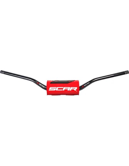 SCAR RACING Lenker - HANDLEBAR O2 HI BK/RD PAD