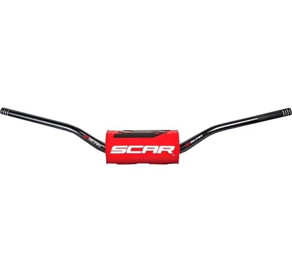 SCAR RACING Lenker - HANDLEBAR O2 HI BK/RD PAD