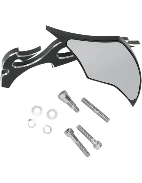 PRO-ONE PERF.MFG. Spiegel - MIRROR FLAME RIGHT BLK