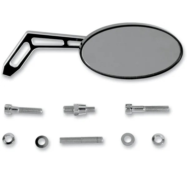 PRO-ONE PERF.MFG. Spiegel - MIRROR CUTOUT OVAL RT BLK