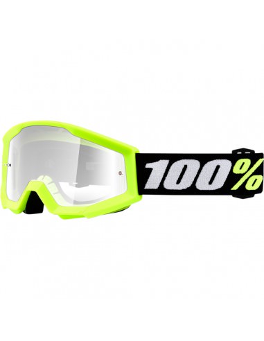100% STRATA MINI GROM YELLOW OFFROAD BRILLE KLAR