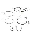 Komplettes Schwarzes Vinyl-Geflochtenes Lenkerzug-/Bremsleitungs-Kit