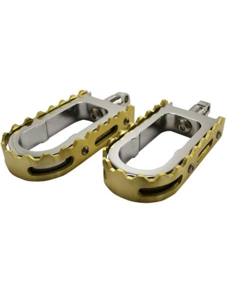 LA CHOPPERS Fußrasten - FOOTPEGS BMX CHR/BRASS