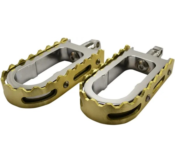 LA CHOPPERS Fußrasten - FOOTPEGS BMX CHR/BRASS