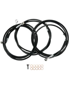 Schwarzes Geflochtenes Bremsleitungs-Kit