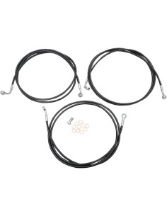 Schwarzes Geflochtenes Bremsleitungs-Kit