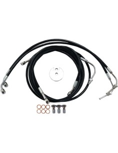 Schwarzes Geflochtenes Bremsleitungs-Kit