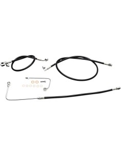 Schwarzes Geflochtenes Bremsleitungs-Kit