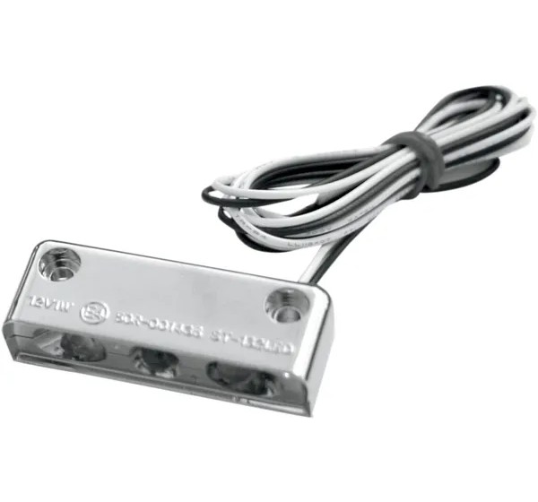 ACCUTRONIX Kennzeichen - LIGHT LED STEP CHROME