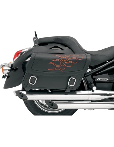 SADDLEMEN Satteltaschen - SADDLEBAG FLAME ORG LG