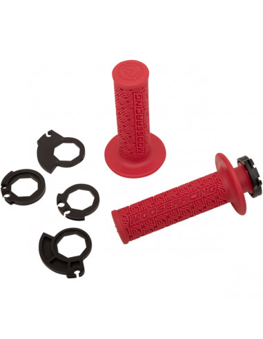 MOOSE RACING GRIFFE LOCK-ON MOOSE ROT Bild 2 MOOSE RACING GRIFFE LOCK-ON MOOSE ROT Bild 2