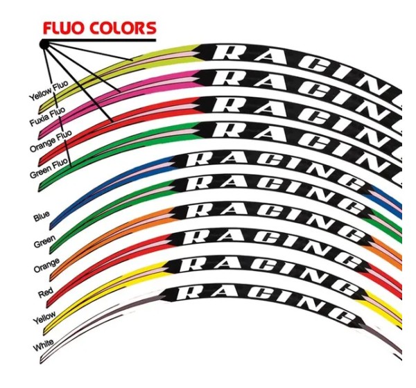 PRO GRIP Dekorsätze & Aufkleber - WHEELTAPE PRE CUT FLUO GRN