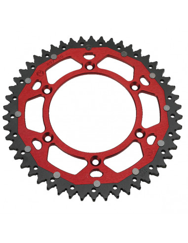 MOOSE RACING HINTERES KETTENRAD / 49 ZÄHNE / 520 TEILUNG / ROT/NATUR / ALUMINIUM/STAHL MOOSE RACING HINTERES KETTENRAD / 49 ZÄHNE / 520 TEILUNG / ROT/NATUR / ALUMINIUM/STAHL